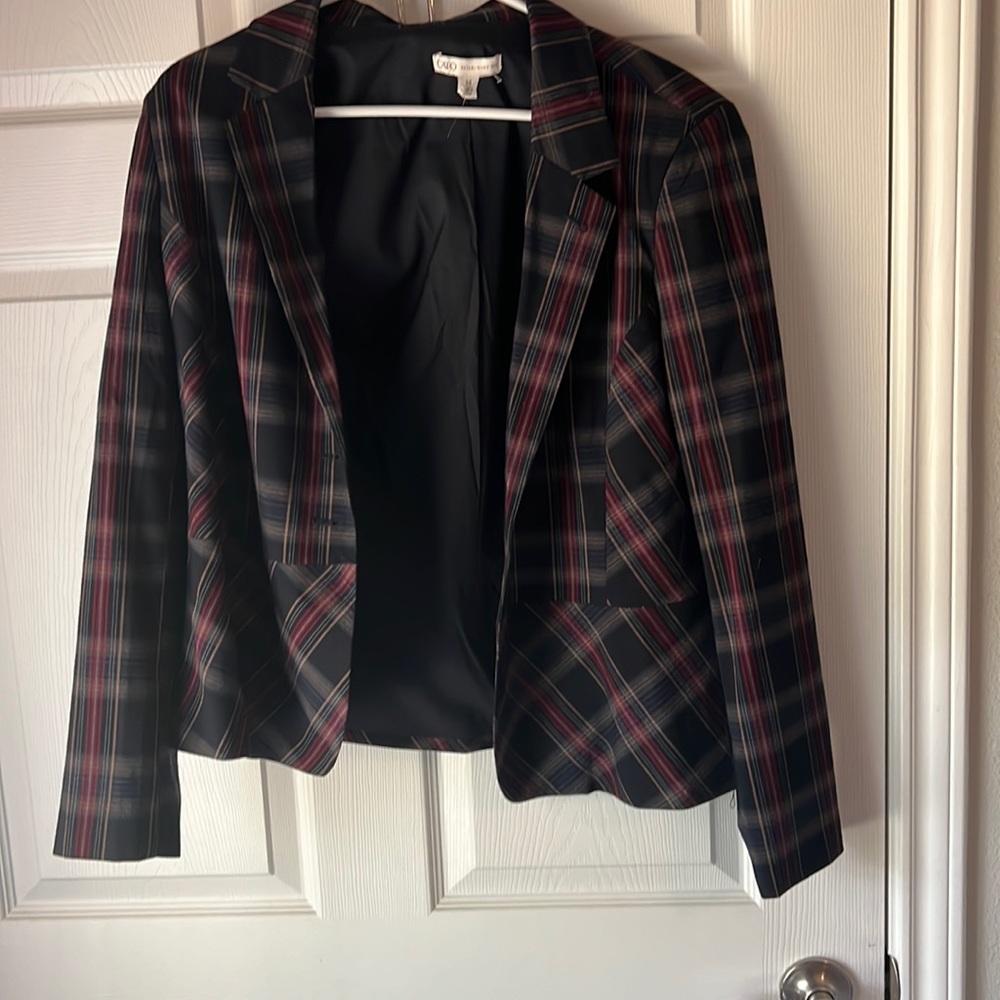 A multicolored sports coat for women